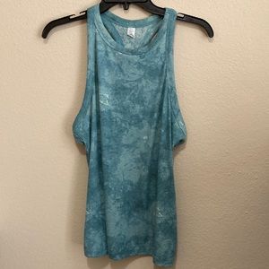 Old Navy workout go-dry racerback tie dye blue tank top size M